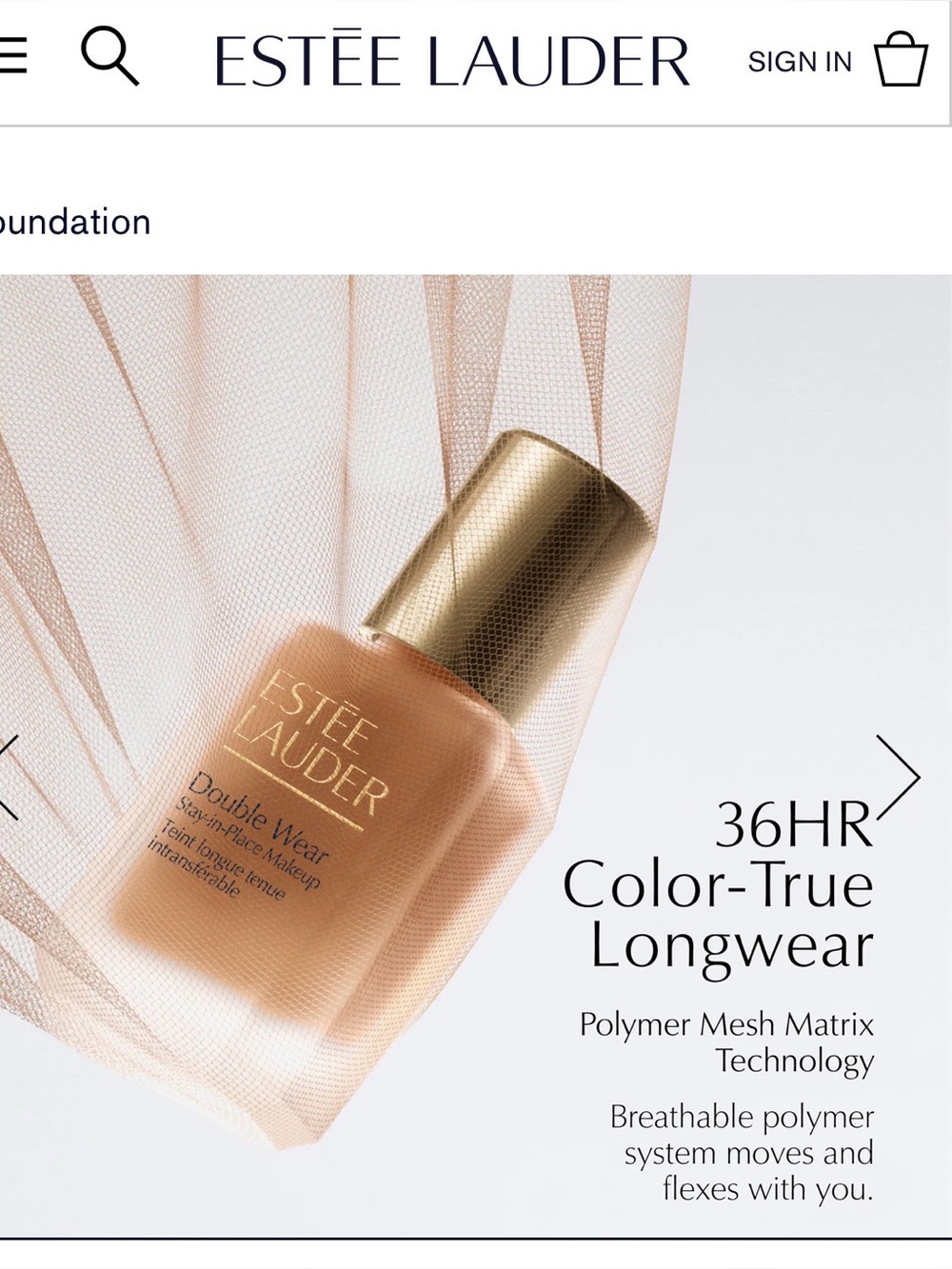 Estee Lauder Double Wear Foundation — 1W2.5 Golden Sand